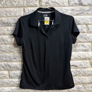 womens adidas golf climacool Golf Polo, NWT SZ M Black Fitted Collared